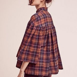 Christine Alcalay for Anthropologie Plaid Capelet